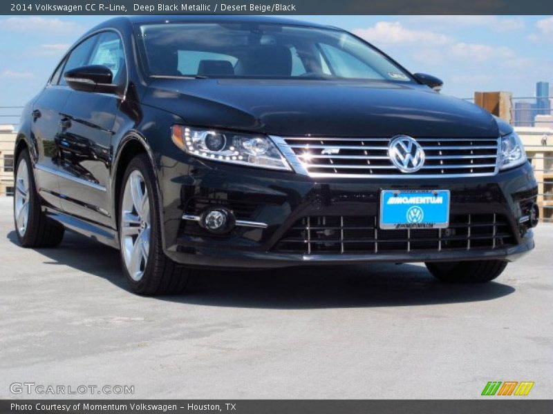 Deep Black Metallic / Desert Beige/Black 2014 Volkswagen CC R-Line