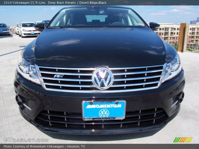 Deep Black Metallic / Desert Beige/Black 2014 Volkswagen CC R-Line