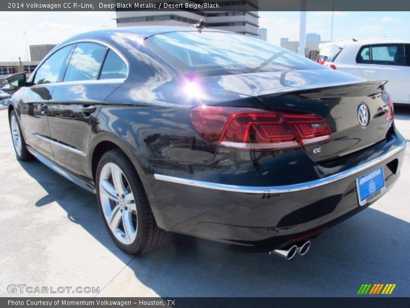 Deep Black Metallic / Desert Beige/Black 2014 Volkswagen CC R-Line