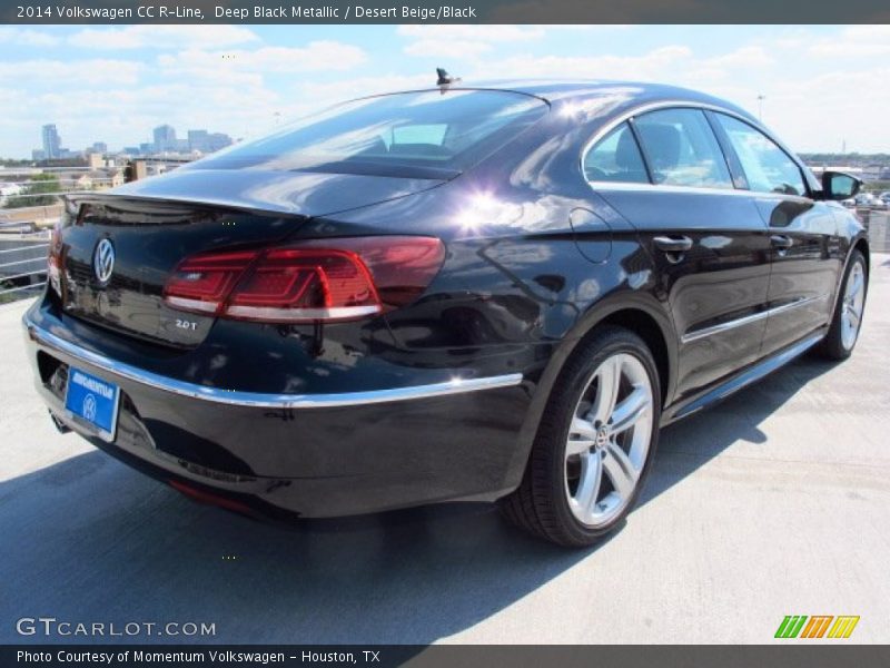 Deep Black Metallic / Desert Beige/Black 2014 Volkswagen CC R-Line