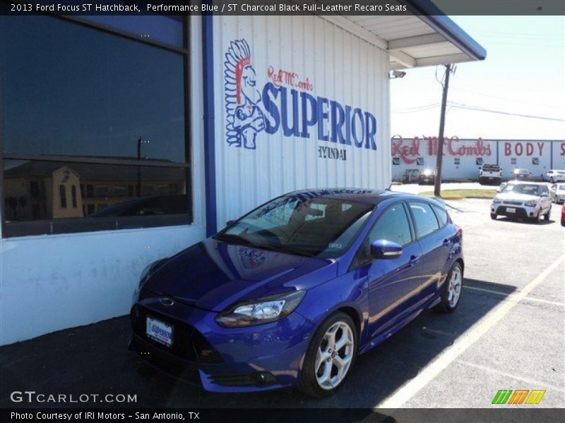 Performance Blue / ST Charcoal Black Full-Leather Recaro Seats 2013 Ford Focus ST Hatchback