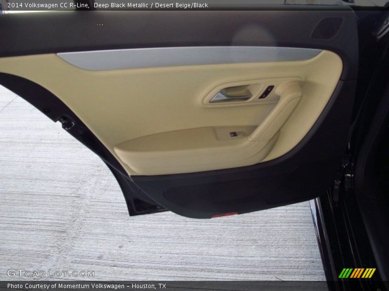 Deep Black Metallic / Desert Beige/Black 2014 Volkswagen CC R-Line