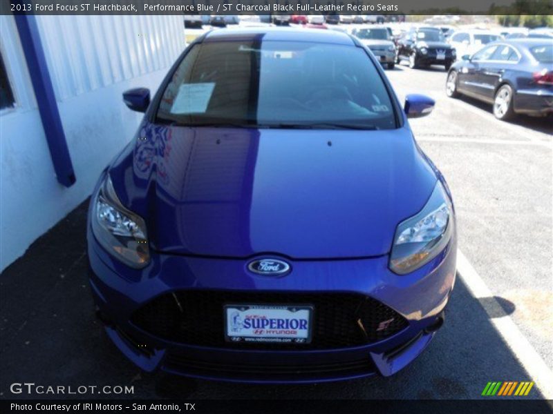 Performance Blue / ST Charcoal Black Full-Leather Recaro Seats 2013 Ford Focus ST Hatchback