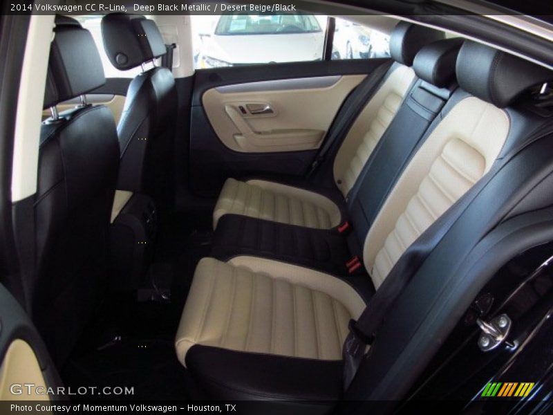 Deep Black Metallic / Desert Beige/Black 2014 Volkswagen CC R-Line