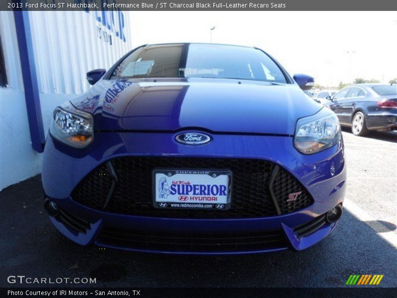 Performance Blue / ST Charcoal Black Full-Leather Recaro Seats 2013 Ford Focus ST Hatchback
