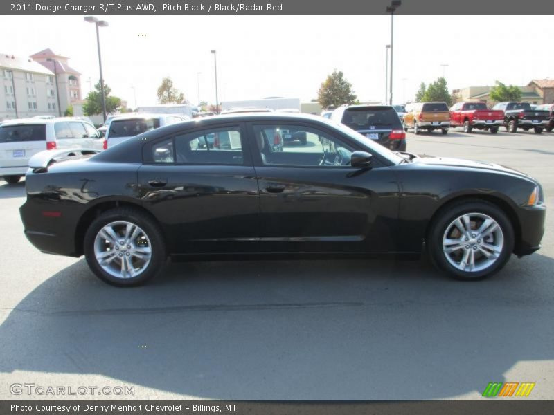 Pitch Black / Black/Radar Red 2011 Dodge Charger R/T Plus AWD