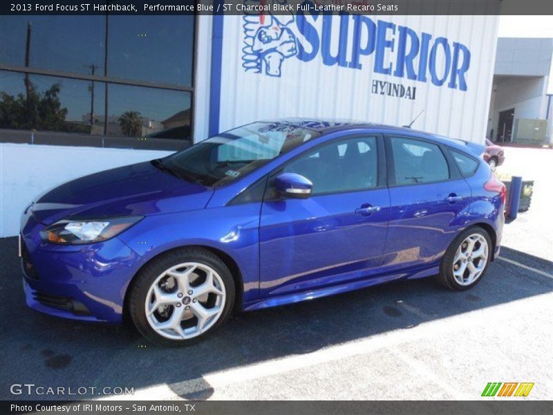 Performance Blue / ST Charcoal Black Full-Leather Recaro Seats 2013 Ford Focus ST Hatchback