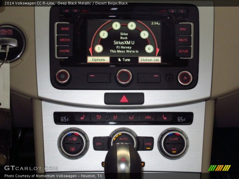 Deep Black Metallic / Desert Beige/Black 2014 Volkswagen CC R-Line