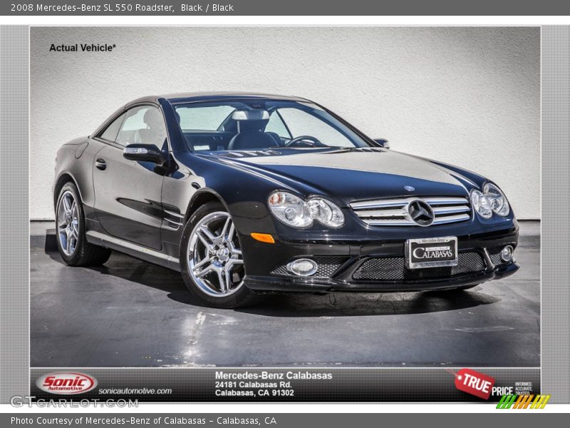 Black / Black 2008 Mercedes-Benz SL 550 Roadster