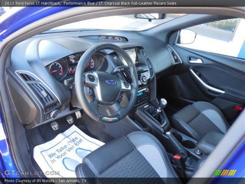 Performance Blue / ST Charcoal Black Full-Leather Recaro Seats 2013 Ford Focus ST Hatchback