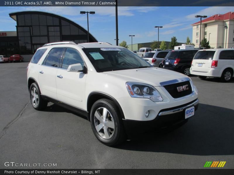 White Diamond Tintcoat / Cashmere 2011 GMC Acadia SLT AWD