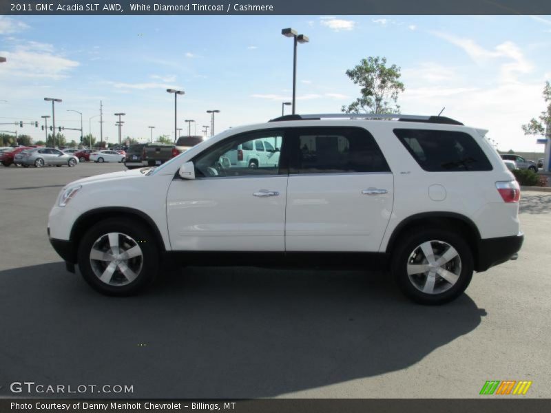 White Diamond Tintcoat / Cashmere 2011 GMC Acadia SLT AWD