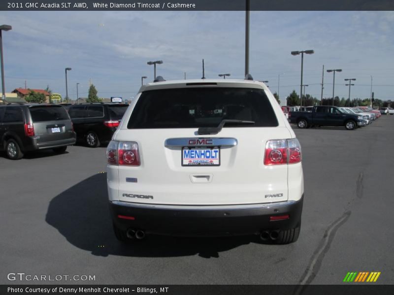 White Diamond Tintcoat / Cashmere 2011 GMC Acadia SLT AWD