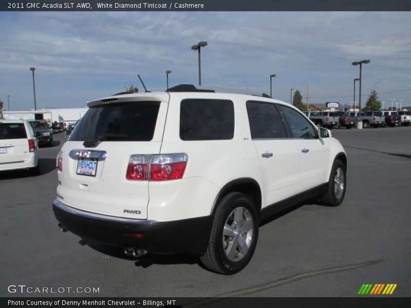 White Diamond Tintcoat / Cashmere 2011 GMC Acadia SLT AWD