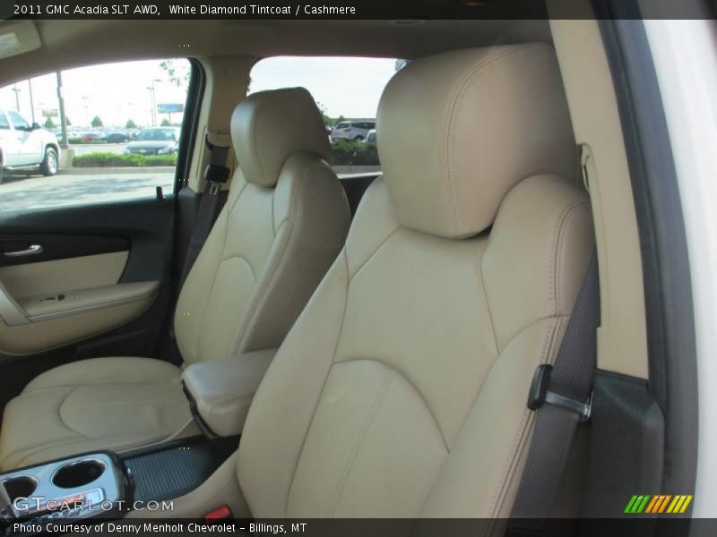 White Diamond Tintcoat / Cashmere 2011 GMC Acadia SLT AWD