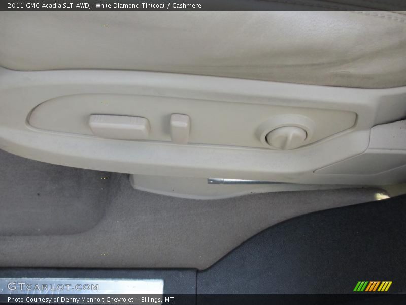 White Diamond Tintcoat / Cashmere 2011 GMC Acadia SLT AWD
