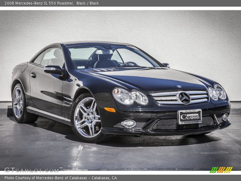 Black / Black 2008 Mercedes-Benz SL 550 Roadster