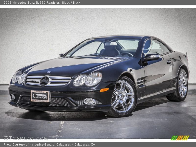 Black / Black 2008 Mercedes-Benz SL 550 Roadster