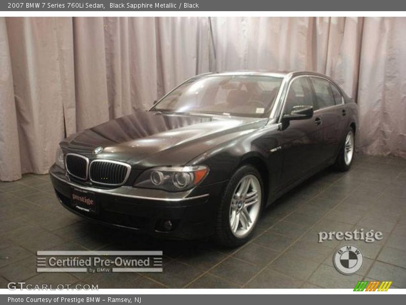 Black Sapphire Metallic / Black 2007 BMW 7 Series 760Li Sedan