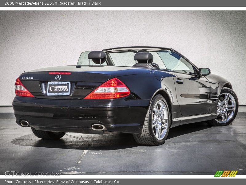 Black / Black 2008 Mercedes-Benz SL 550 Roadster