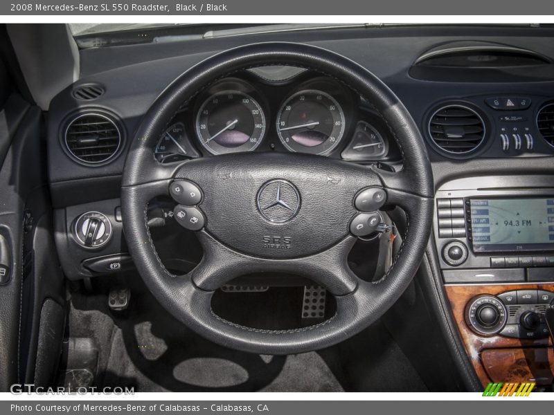 Black / Black 2008 Mercedes-Benz SL 550 Roadster