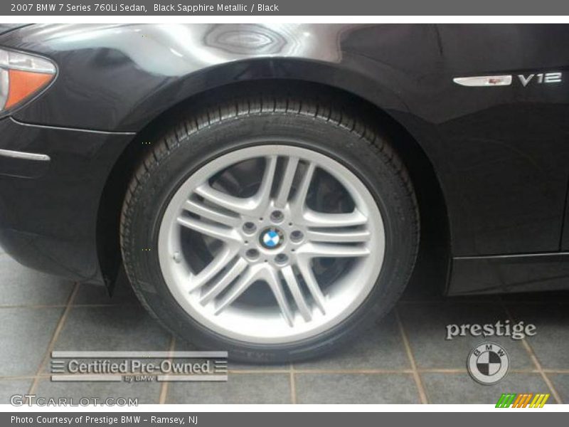 Black Sapphire Metallic / Black 2007 BMW 7 Series 760Li Sedan