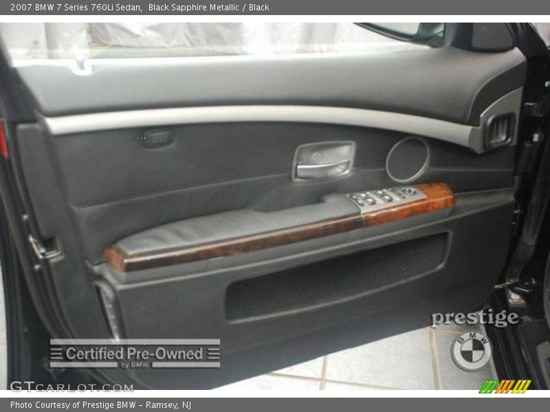Black Sapphire Metallic / Black 2007 BMW 7 Series 760Li Sedan