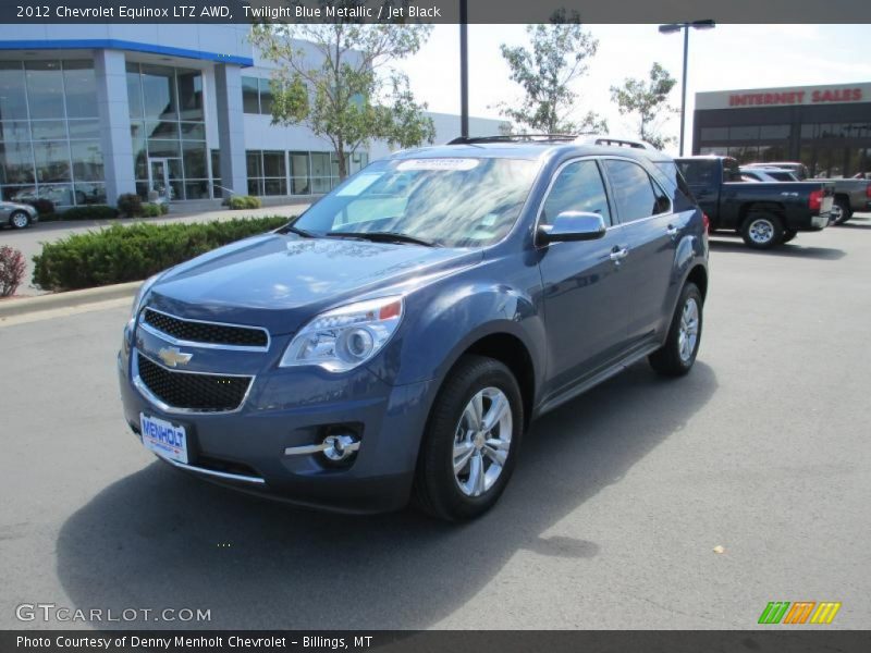 Twilight Blue Metallic / Jet Black 2012 Chevrolet Equinox LTZ AWD