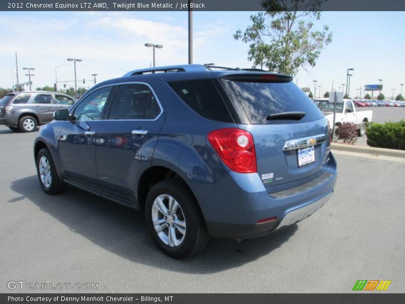 Twilight Blue Metallic / Jet Black 2012 Chevrolet Equinox LTZ AWD