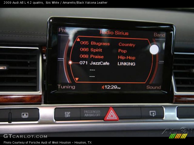 Ibis White / Amaretto/Black Valcona Leather 2009 Audi A8 L 4.2 quattro