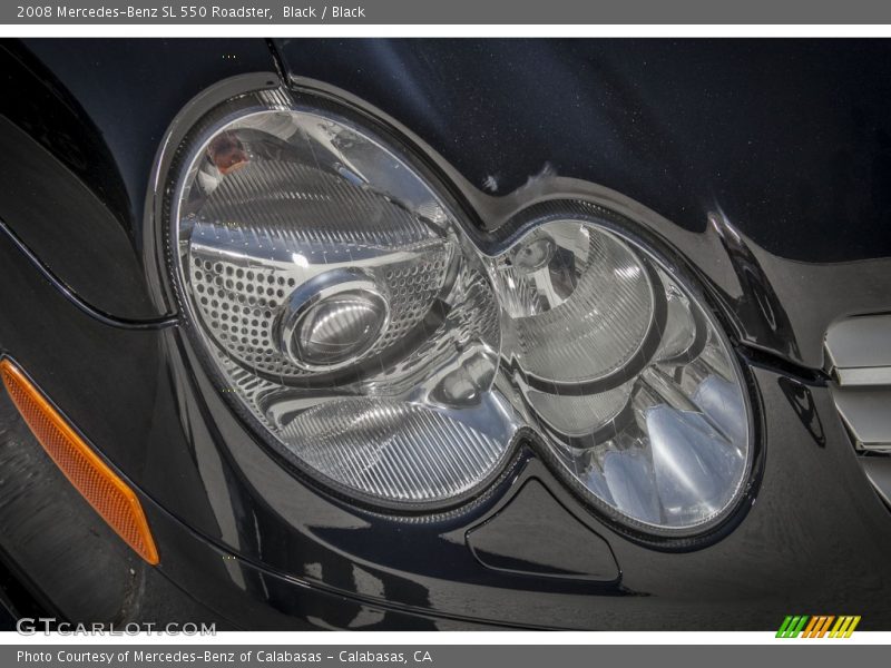 Black / Black 2008 Mercedes-Benz SL 550 Roadster