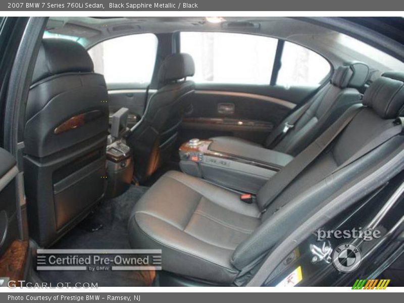 Black Sapphire Metallic / Black 2007 BMW 7 Series 760Li Sedan