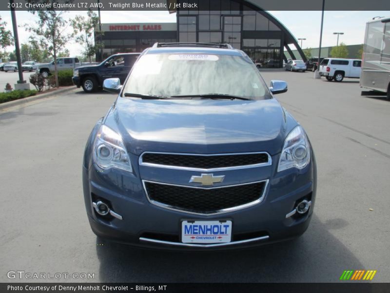Twilight Blue Metallic / Jet Black 2012 Chevrolet Equinox LTZ AWD