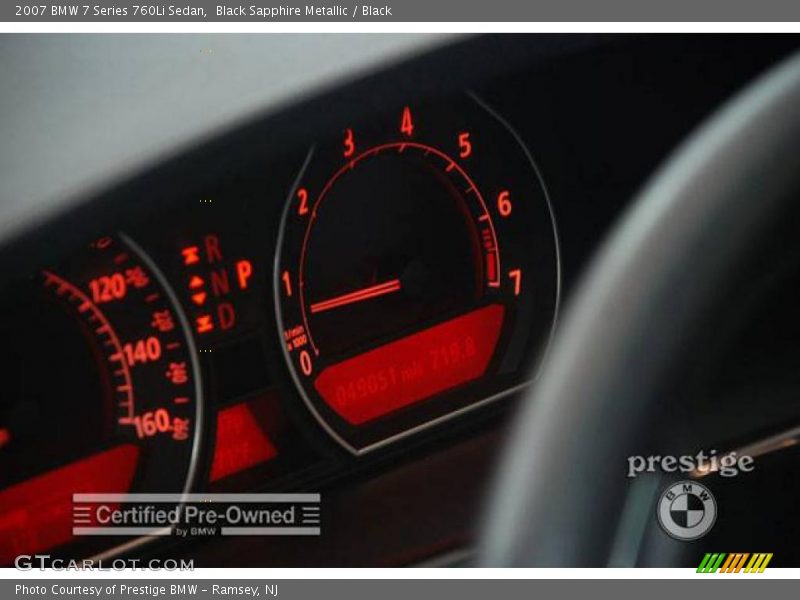 Black Sapphire Metallic / Black 2007 BMW 7 Series 760Li Sedan
