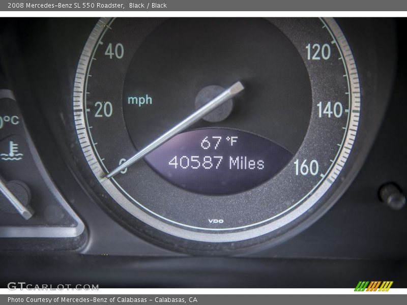 Black / Black 2008 Mercedes-Benz SL 550 Roadster