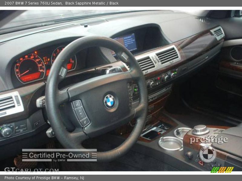 Black Sapphire Metallic / Black 2007 BMW 7 Series 760Li Sedan