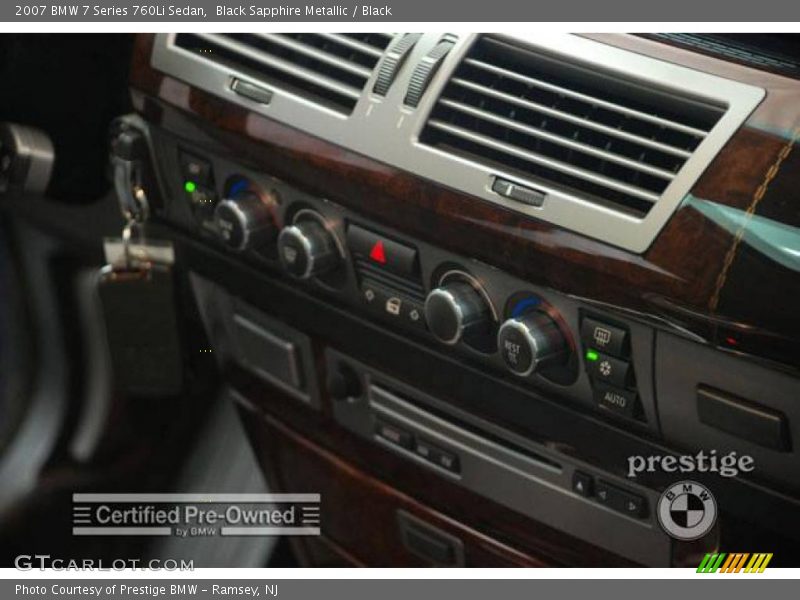 Black Sapphire Metallic / Black 2007 BMW 7 Series 760Li Sedan