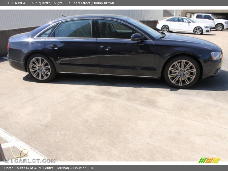Night Blue Pearl Effect / Balao Brown 2012 Audi A8 L 4.2 quattro