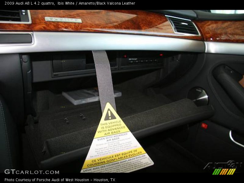 Ibis White / Amaretto/Black Valcona Leather 2009 Audi A8 L 4.2 quattro