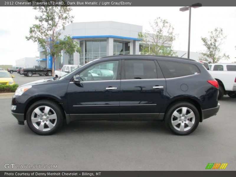 Dark Blue Metallic / Light Gray/Ebony 2012 Chevrolet Traverse LTZ AWD