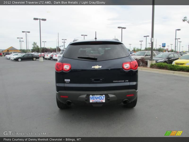 Dark Blue Metallic / Light Gray/Ebony 2012 Chevrolet Traverse LTZ AWD