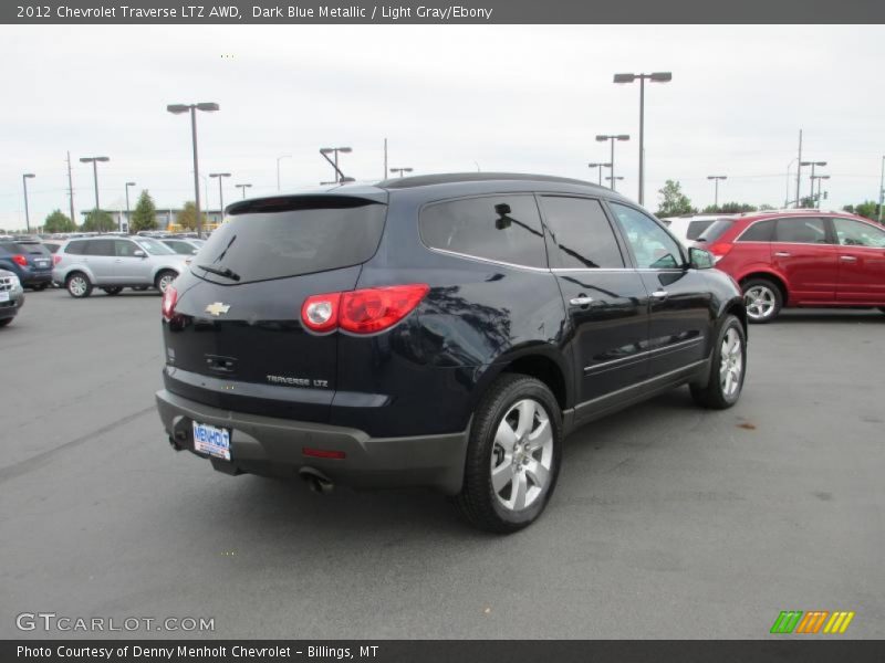 Dark Blue Metallic / Light Gray/Ebony 2012 Chevrolet Traverse LTZ AWD