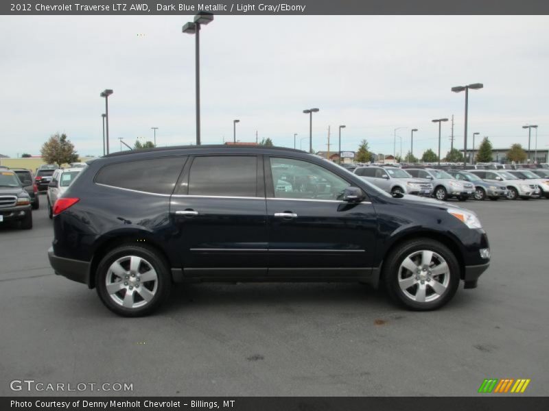 Dark Blue Metallic / Light Gray/Ebony 2012 Chevrolet Traverse LTZ AWD