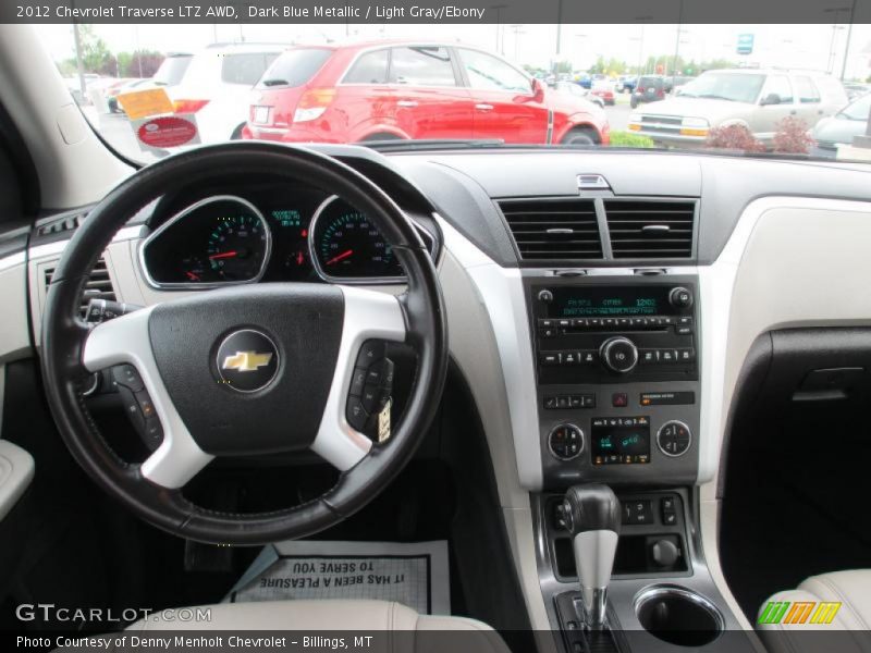 Dark Blue Metallic / Light Gray/Ebony 2012 Chevrolet Traverse LTZ AWD