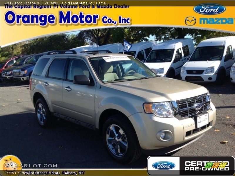 Gold Leaf Metallic / Camel 2012 Ford Escape XLT V6 4WD