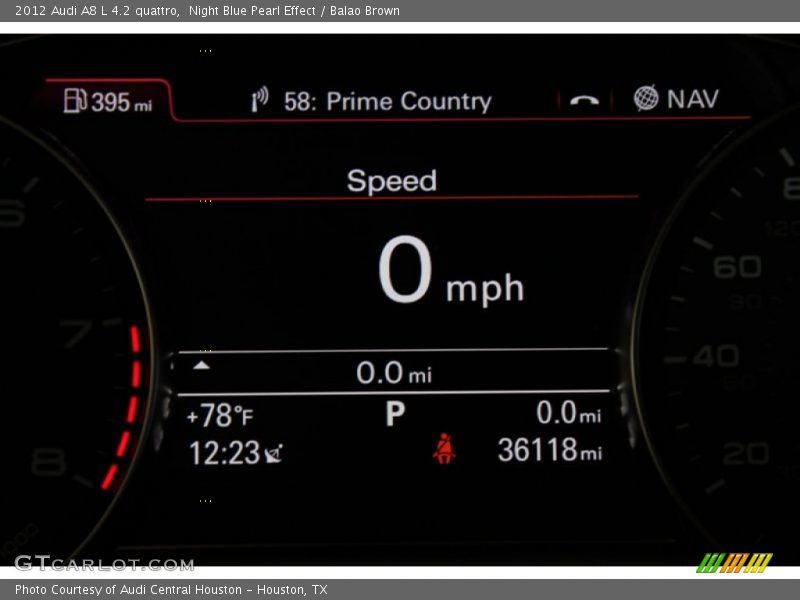 Night Blue Pearl Effect / Balao Brown 2012 Audi A8 L 4.2 quattro