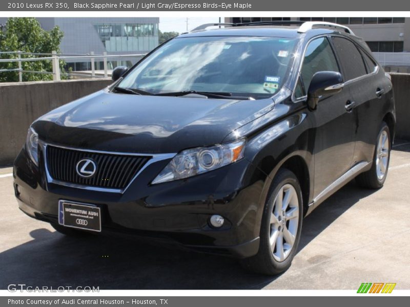 Black Sapphire Pearl / Light Gray/Espresso Birds-Eye Maple 2010 Lexus RX 350
