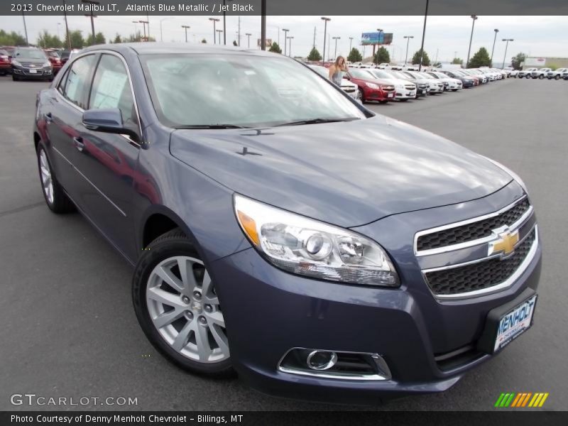 Atlantis Blue Metallic / Jet Black 2013 Chevrolet Malibu LT