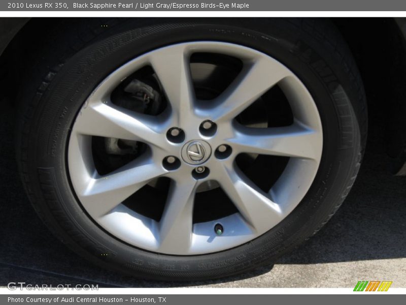 Black Sapphire Pearl / Light Gray/Espresso Birds-Eye Maple 2010 Lexus RX 350