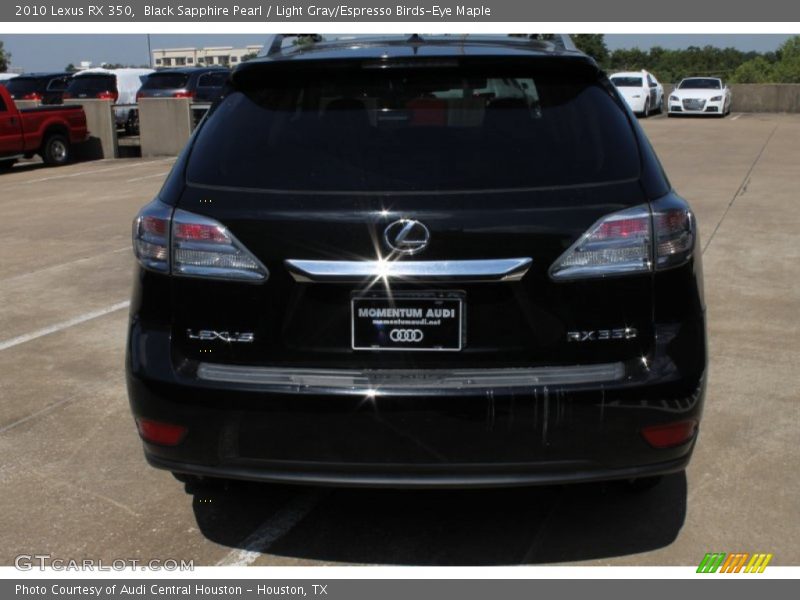 Black Sapphire Pearl / Light Gray/Espresso Birds-Eye Maple 2010 Lexus RX 350